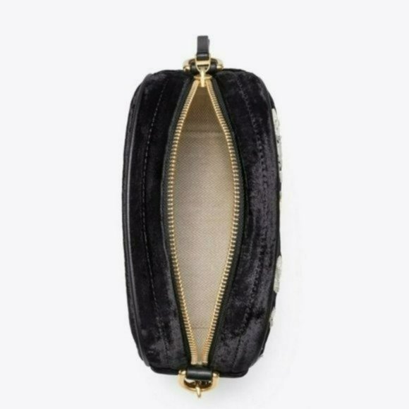 Tory Burch Kira Velvet Embroidered Crossbody Handbag - Picture 4 of 8